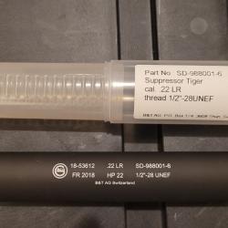Silencieux BT 22lr Blogger & Thomet / GECO filetage 1/2 ×28 HP22