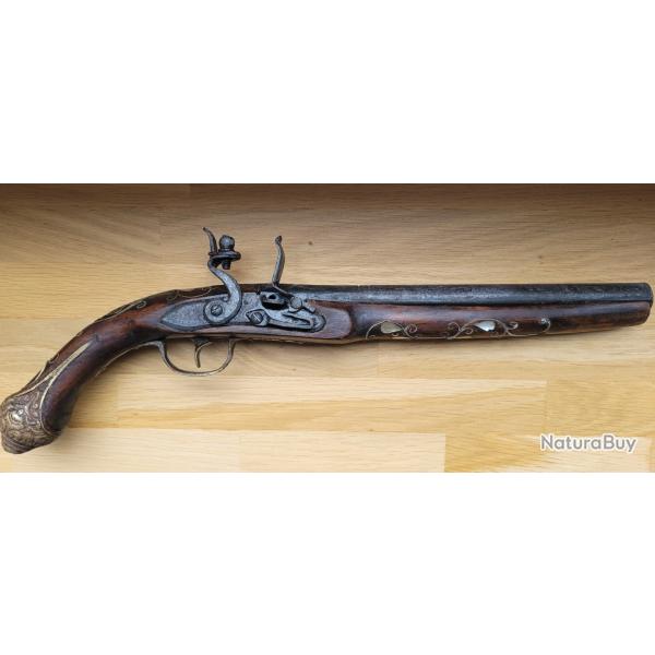 Superbe pistolet  silex - Empire ottoman - 18e sicle