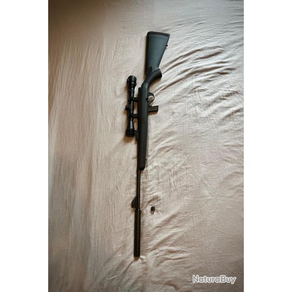 MOSSBERG INTL 802 PLINKSTER AVEC HOUSSE + LUNETTE 4X32 ET MODERATEUR DE SON