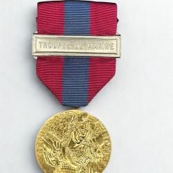 (18.019) Médaille de la Défense Nationale - Echelon Bronze - Agrafe Troupes de Marine