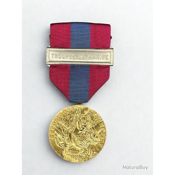 (18.019) Mdaille de la Dfense Nationale - Echelon Bronze - Agrafe Troupes de Marine
