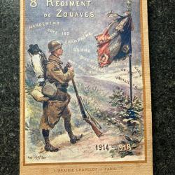 Livre Militaire 8° Régiment de Zouaves Librairie CHAPELOT-PARIS