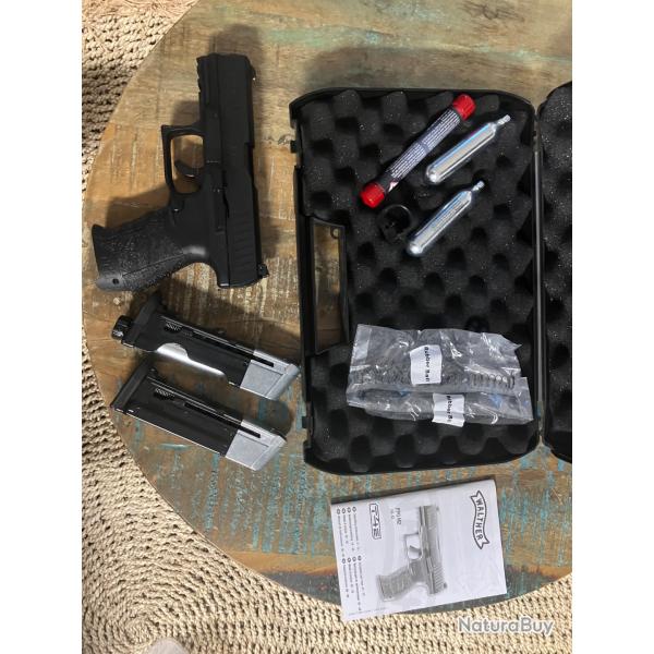 Pistolet co2 umarex Walter PPQ M2 calibre 43 gomm cogne