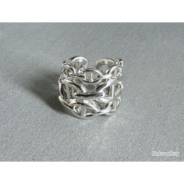 Herms - Bague Chane d'ancre Enchane - grand modle - HERMES - taille 54