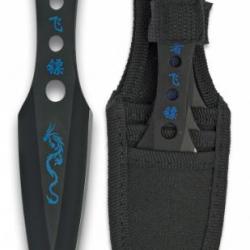 Couteau à lancer - Albainox- Noire à motif bleu