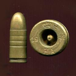 9 mm Parabellum Danoise inerte manipulation sous occupation allemande - marquage : Courrone 19 42 HA