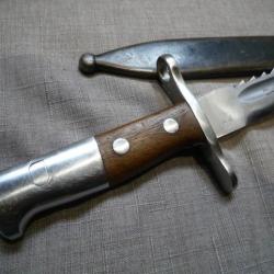 grande baionnette de pionnier suisse mle 1914 a dents de scie