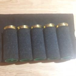 Cartouchière de Crosse Étui pour Cartouches 5 cartouches de chasse calibre 12