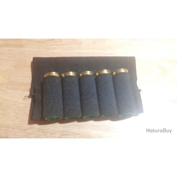 Cartouchire de Crosse tui pour Cartouches 5 cartouches de chasse calibre 12
