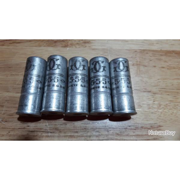 CARTOUCHE DE CHASSE METAL ALUMINUM CAL 16 GEVELOT 5.5.5 non tire