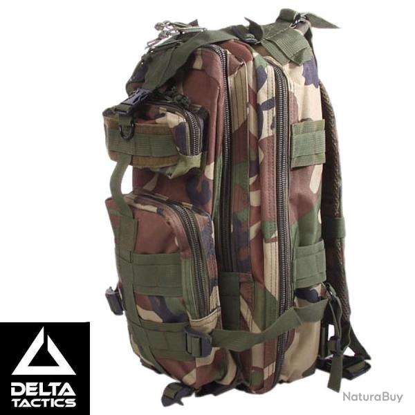 Sac  dos tactique Woodland MOLLE 25L Delta Tactics - Combat airsoft