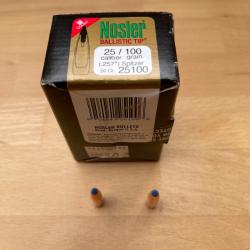 Ogives NOSLER BALLISTIC TIPCalibre .25 en 100 grs (257'´ Spitzer)