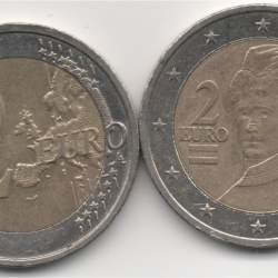 2 EUROS 2014 AUTRICHE  Bertha von Suttner - prix Nobel de la paix(1905).