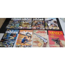 Lot revue cibles, la gazette des armes,L'amateur d'armes x8