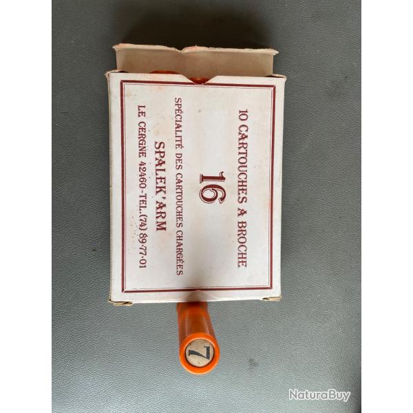 1 bote de cartouches  broche calibre 16 plomb