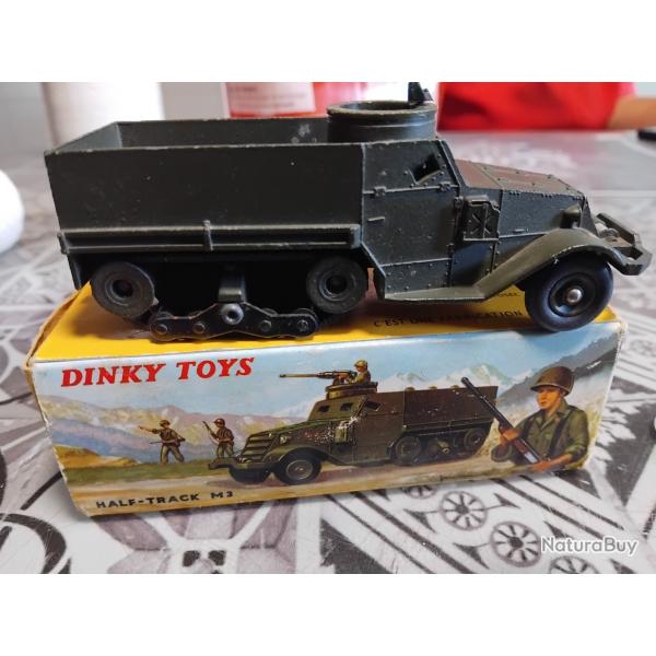 Dinky toys France. Half Track M3 ref822 avec boite