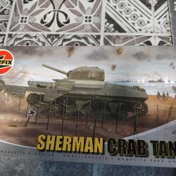 Maquette char d'assaut  sherman  crab tank Airfix ref 02320. 1/76