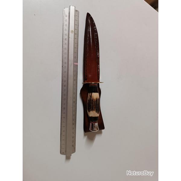 Couteau chasse ancien cerf