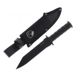 Couteau Tactical Condor Dark Saxon Lame Acier Carbone 1075 Manche Polypropylène Etui CTK133877HC