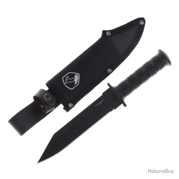 Couteau Tactical Condor Dark Saxon Lame Acier Carbone 1075 Manche Polypropylne Etui CTK133877HC