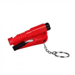 Porte-clefs brise vitre et coupe ceinture - rouge - LIVRAISON GRATUITE