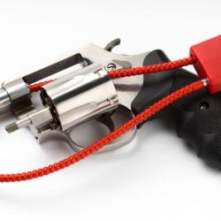 Câble de sécurité avec cadenas pour fusil et arme de poing - rouge - 38cm - LIVRAISON GRATUITE
