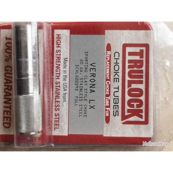 Chokes trulock Verona lx cal 20 pour fusil fair 1 full et 1 imp cyl.