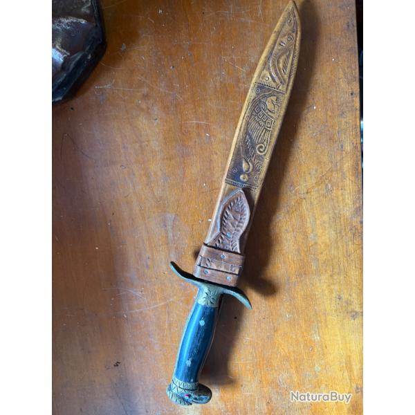 Ancien poignard indien Amrique du Sud Guatemala