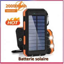 Banque batterie solaire Batterie Solaire de Rechange 200000 mAh, grande puissance , waterproof