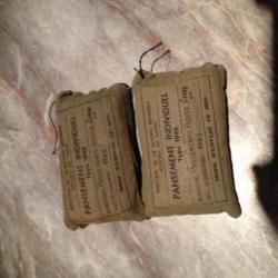 lot de 2 pansement français indochine algerie ,  daté 1953