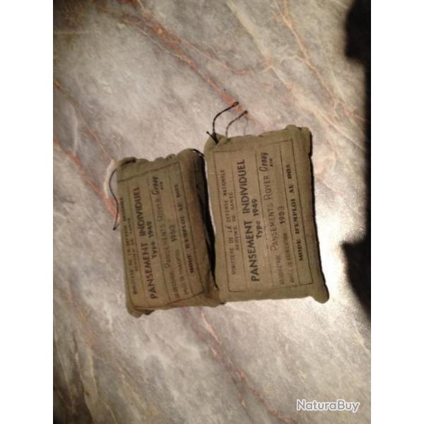 lot de 2 pansement franais indochine algerie ,  dat 1953