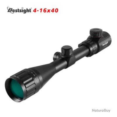 Lunette De Visée Tactique Paike 4-16x40 AOE – Réticule Rouge/vert, Tourelle Verrouillable, Support 20mm, étanche Et Antibuée