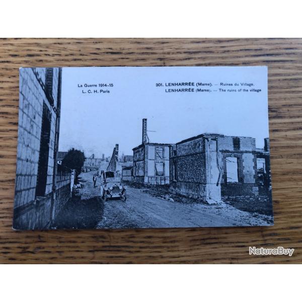 Carte postale: Lenharre (Marne) 1914-1915