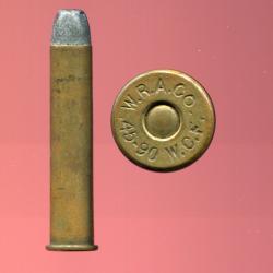 .45-90 WCF Winchester - BLACK POWDER - production WRACo - balle plomb méplate