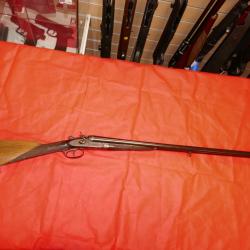 Fusil juxtaposé à chiens cal 16, canon Ronchard et Cizeron