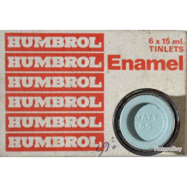 Pot de peinture Humbrol - Enamel No 65 Matt Aircraft Blue- 1/2 Oz