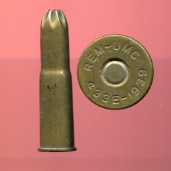 .433 Remington Egyptien - grenaille cubique - étui laiton fermé rosette 7 plis - REM-UMC 433E-1939