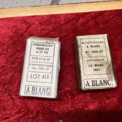 2 BOITE 8 MUNITIONS CARTOUCHES A BLANC CALIBRE 8MM LEBEL