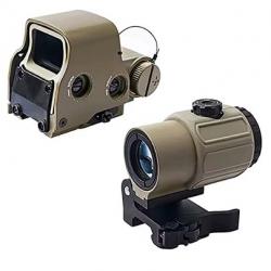 Point rouge 558 + loupe X5-X1 sur pivot G45 couleur sable LIVRAISON GRATUITE