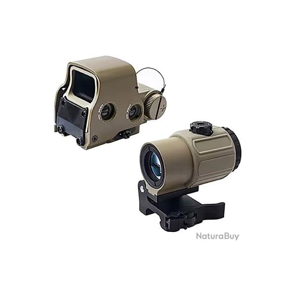 Point rouge 558 + loupe X5-X1 sur pivot G45 couleur sable LIVRAISON GRATUITE