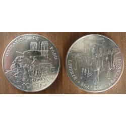 France 100 Francs 1994 Liberation De Paris Piece Argent Arc De Triomphe Defile Char