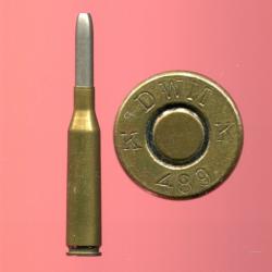 6 x 58 Förster  - TRES RARE - marquage: DWM K K 489 - balle nickel pointe creuse