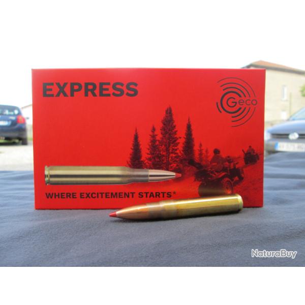 20 cartouches EXPRESS en 9.3x62 /255 gr de GECO
