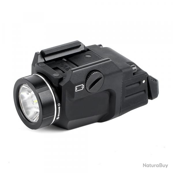 Lampe Tactique LED 800 Lumen - Aluminium, Pour Pistolet