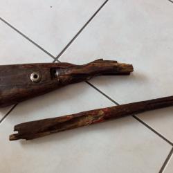 Militaria Allemand WW2 Restes de Crosse Mauser 98k Occasion