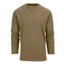 Tee shirt tactique à séchage rapide manches longues (Couleur Coyote, Taille L)