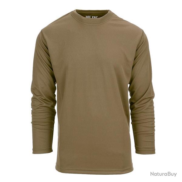 Tee shirt tactique  schage rapide manches longues (Couleur Coyote, Taille 3XL)