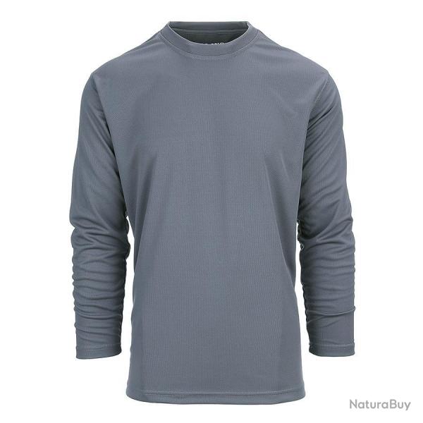 Tee shirt tactique  schage rapide manches longues (Couleur Gris, Taille S)