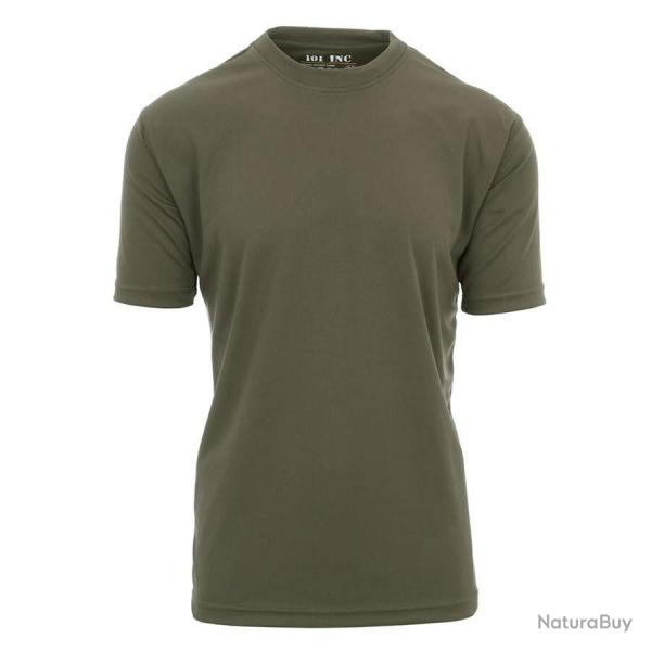 Tee shirt tactique  schage rapide manches courtes (Couleur Vert, Taille 2XL)
