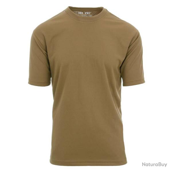 Tee shirt tactique  schage rapide manches courtes (Couleur Coyote, Taille 2XL)
